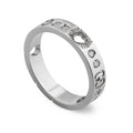 18K Double Gucci Icon Diamonds White Gold Ring