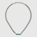 Double Gucci Enamel Chain Necklace