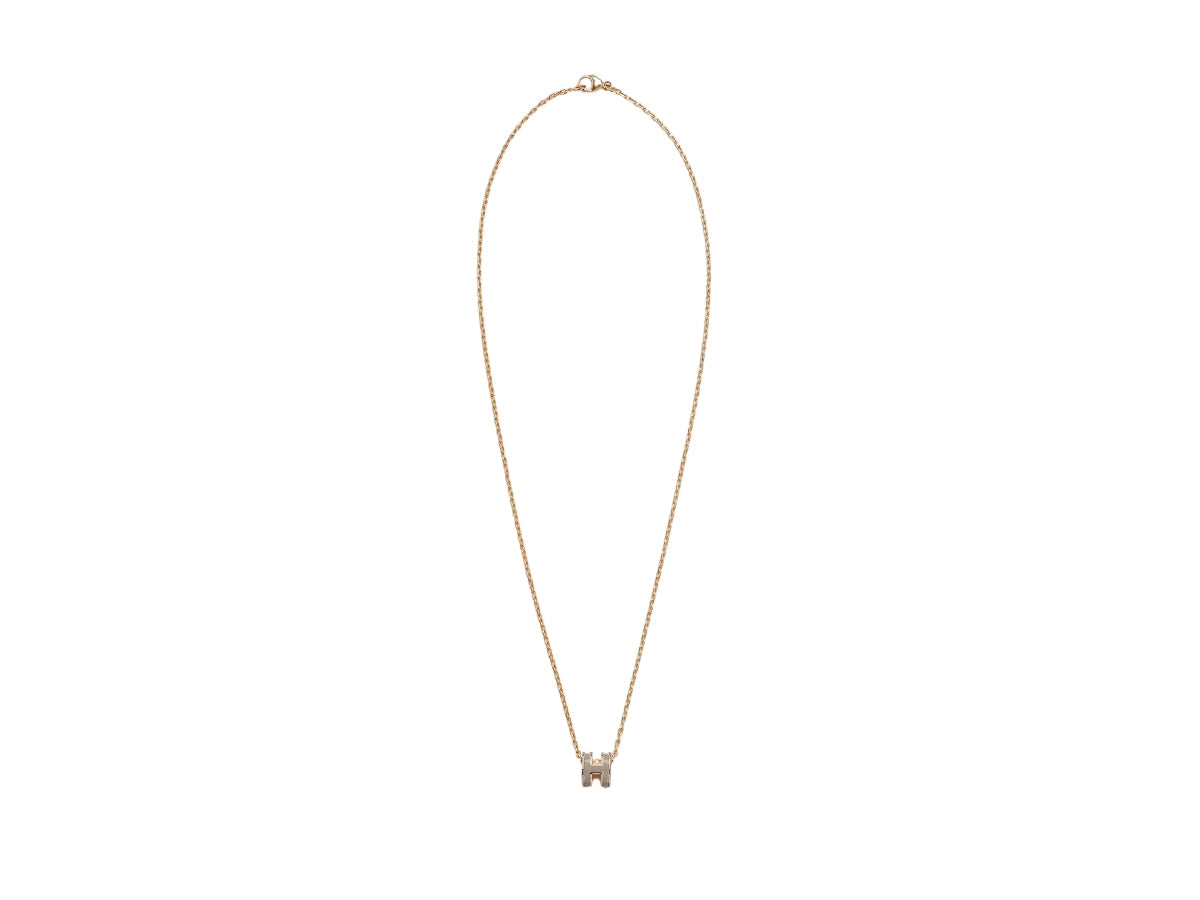 18K Mini Pop Hermes Grey Necklace