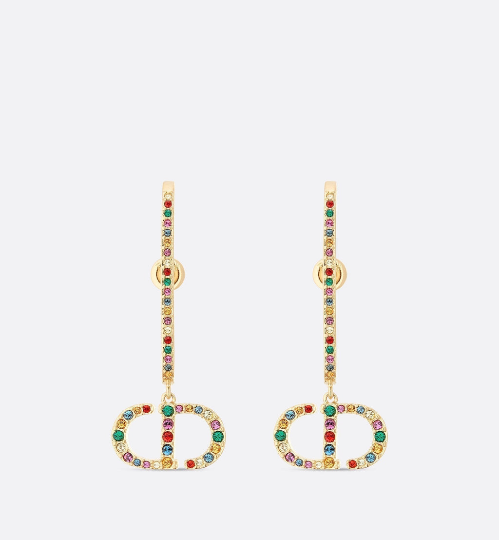 18K Dior 30 Montaigne Crystals Earrings