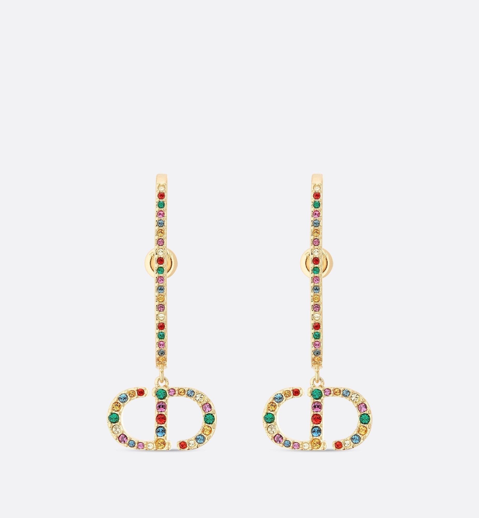 18K Dior 30 Montaigne Crystals Earrings