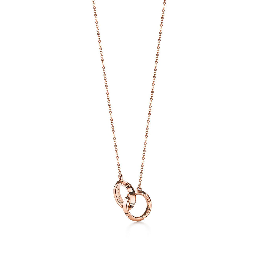 18K Tiffany Atlas X Closed Interlocking Pendant Necklace