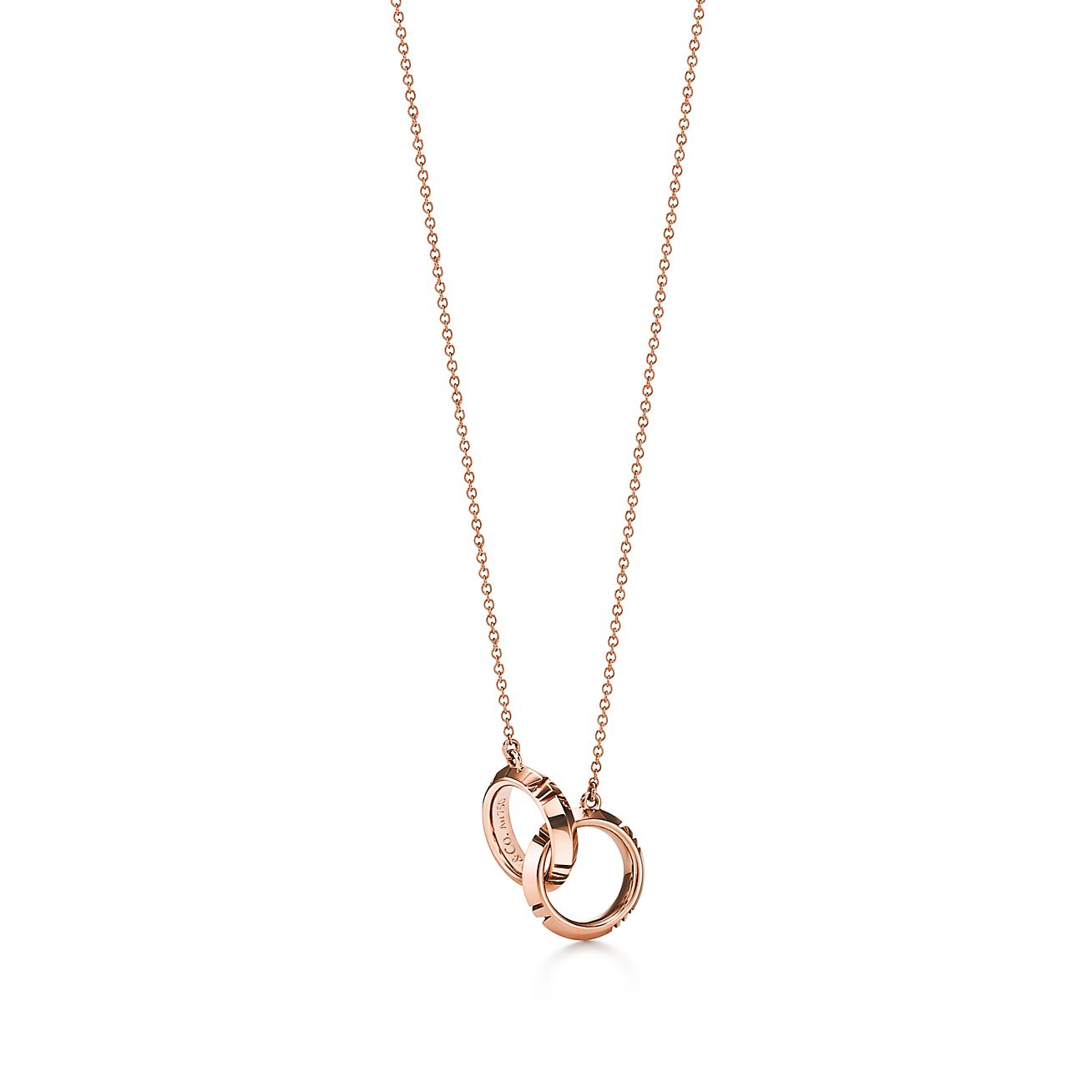 18K Tiffany Atlas X Closed Interlocking Pendant Necklace