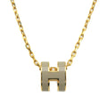 18K Mini Pop Hermes Grey Necklace