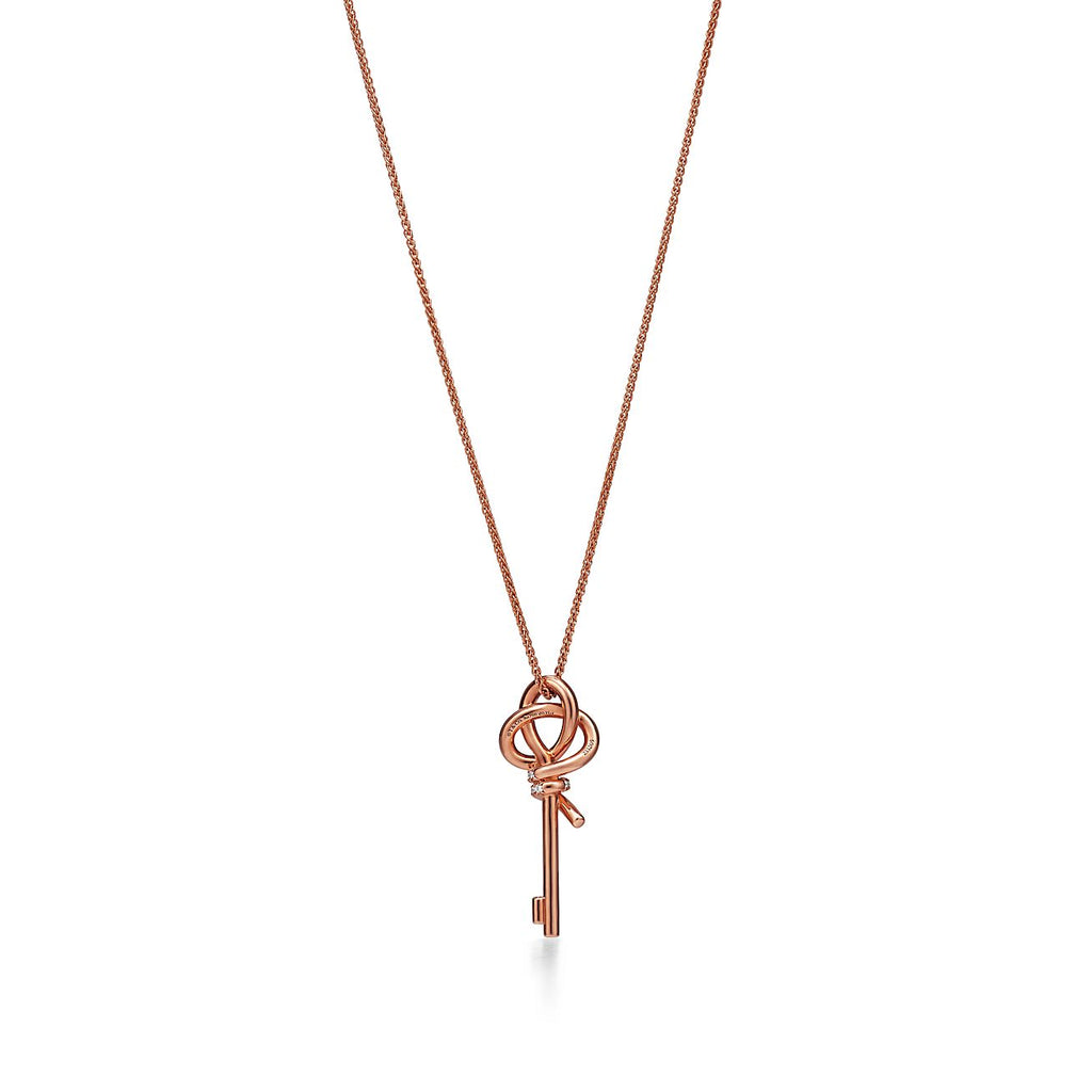 18K Tiffany Keys Woven Diamonds Medium Necklace
