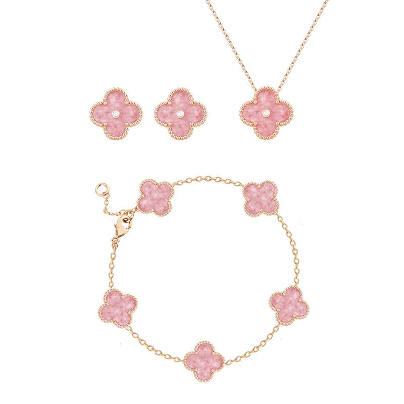 Pink Diamond Clover Earring