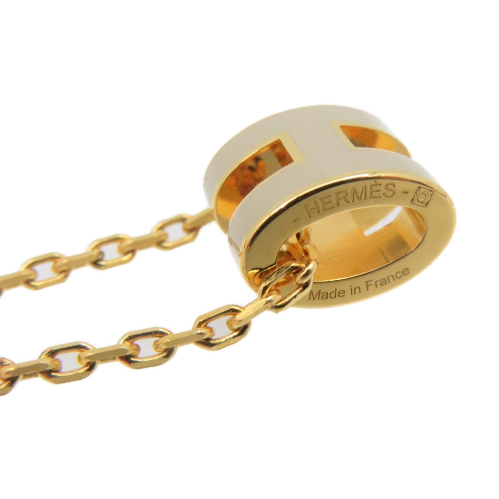 18K Mini Pop Hermes Grey Necklace
