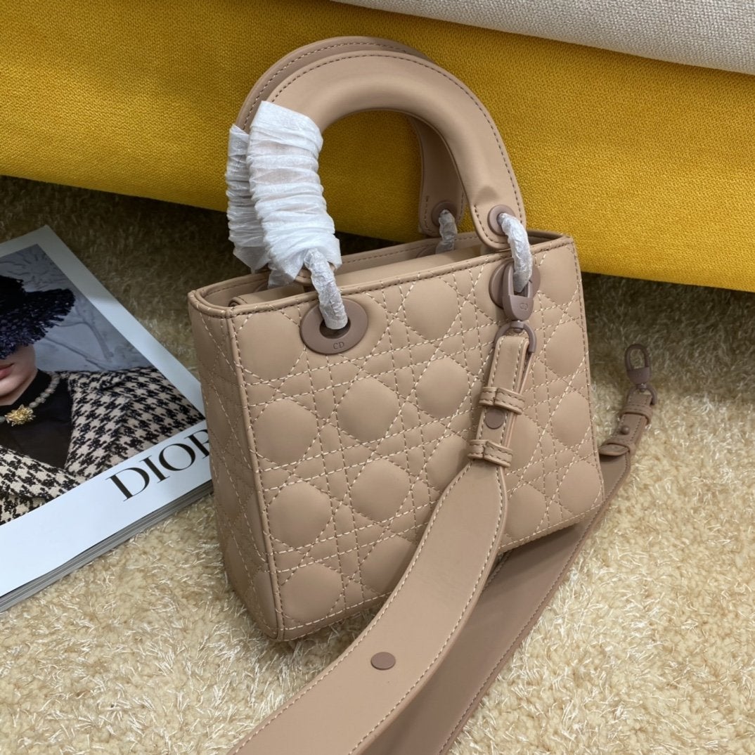 DIOR LADY MY ABC BAG 20CM BEIGE CANNAGE LAMBSKIN