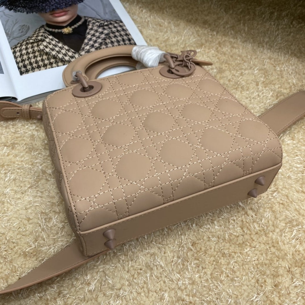 DIOR LADY MY ABC BAG 20CM BEIGE CANNAGE LAMBSKIN