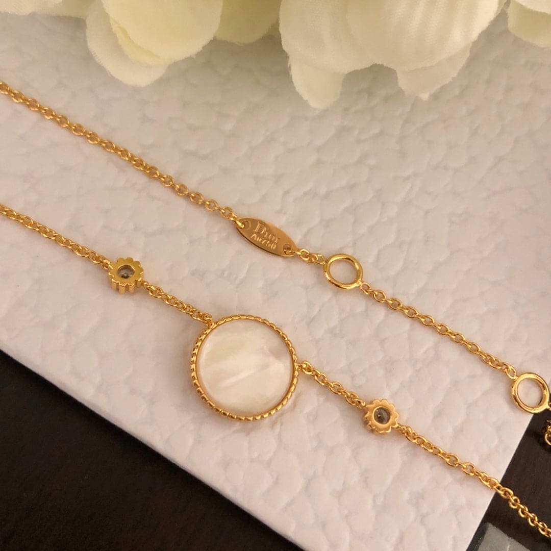 18K Dior Rose Des Vents Vintage Necklace