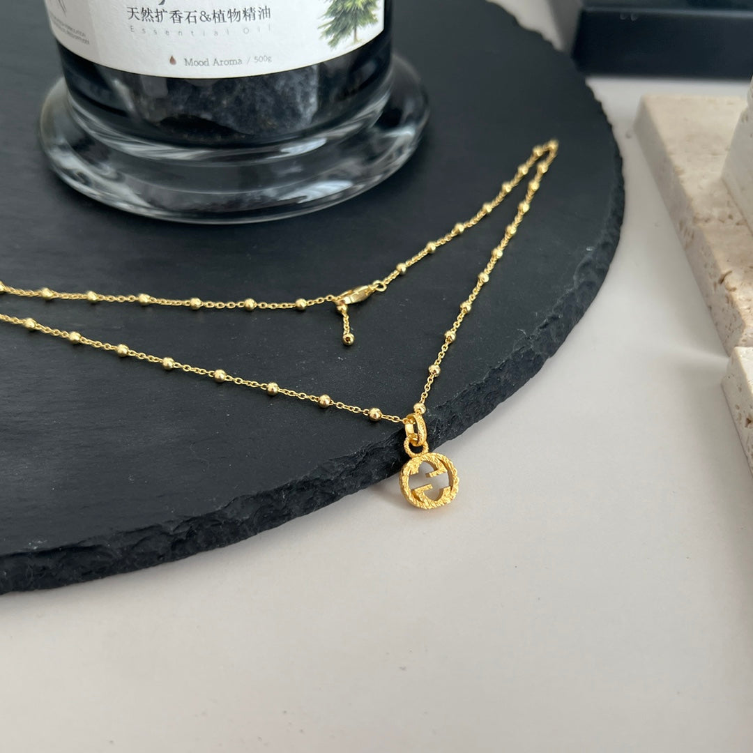 18K Double Gucci Interlocking Gucci Necklace