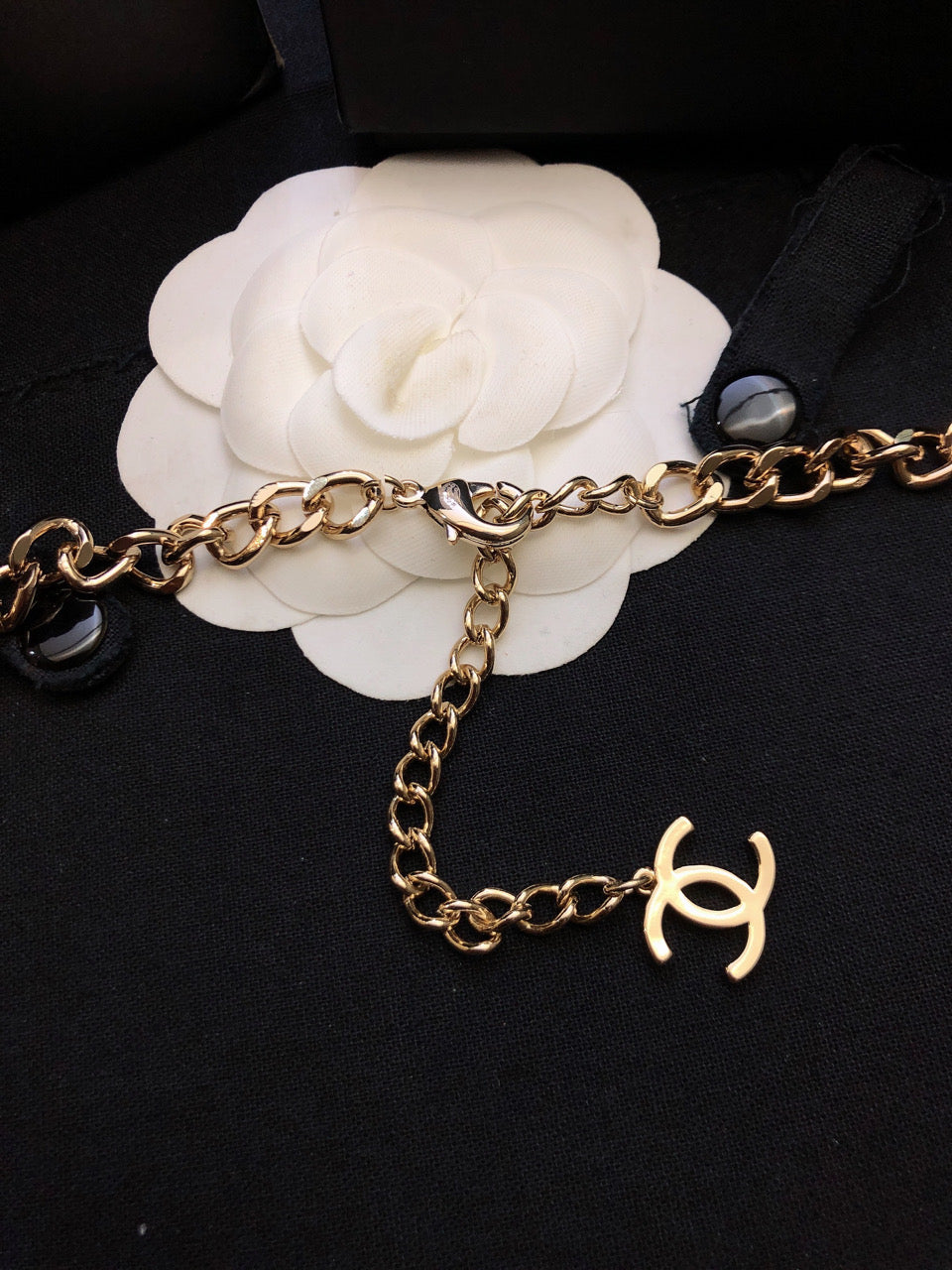 18K  Chanel Rhinestone Star Chain Necklace