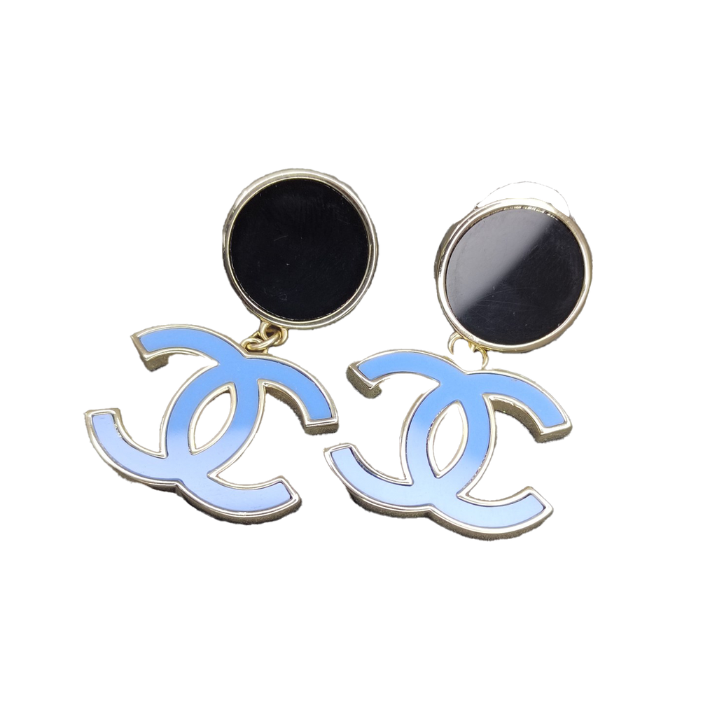 18K Classic Blue  Chanel Dangle Earrings