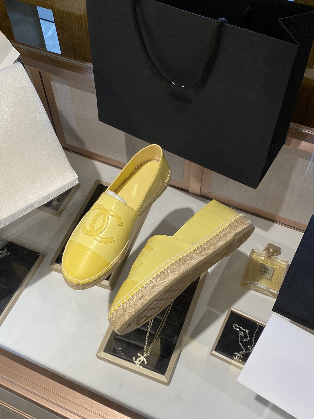 CHANEL ESPADRILLES YELLOW LAMBSKIN