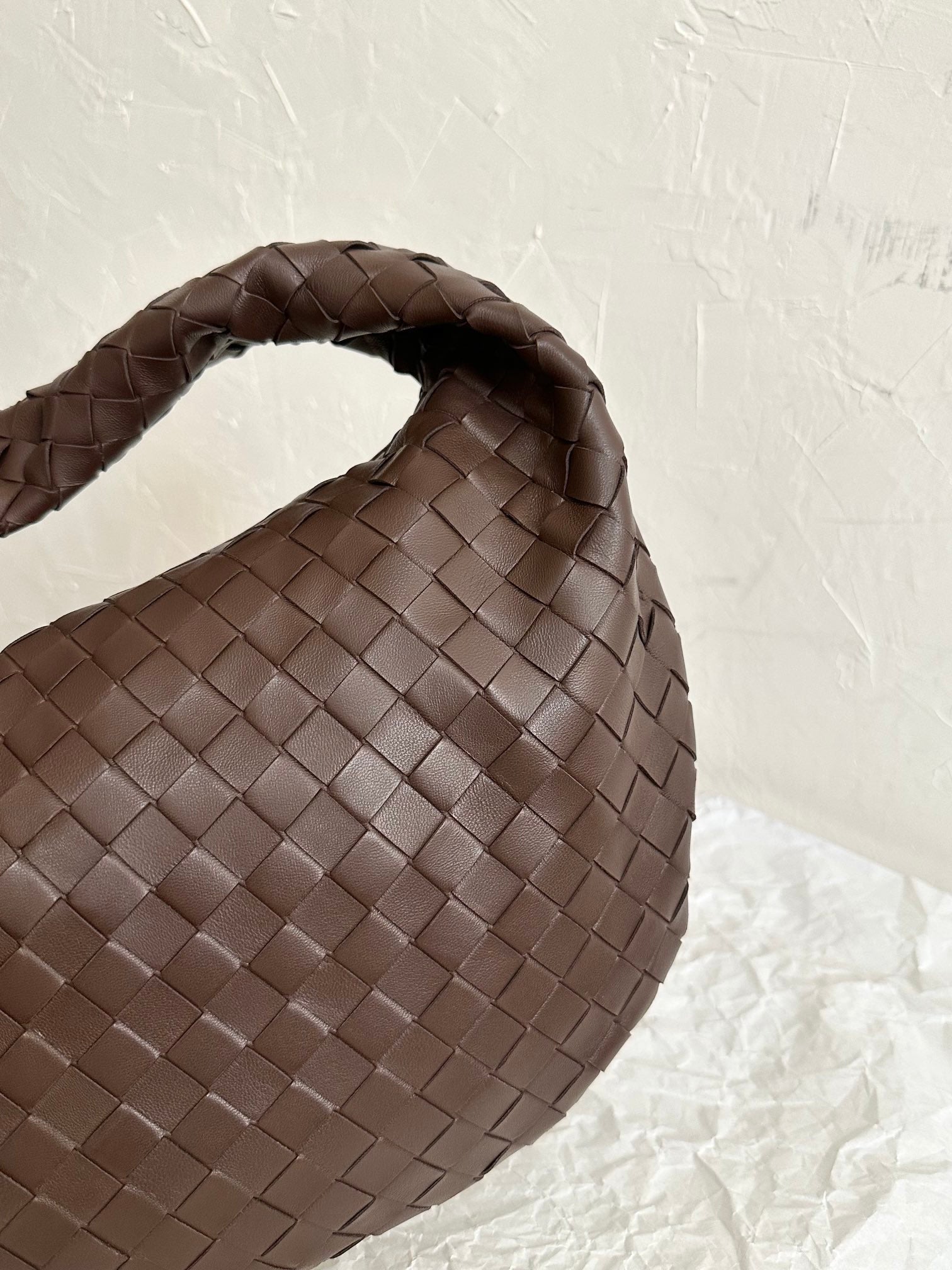 BOTTEGA VENETA SMALL JODIE 48CM CHOCOLATE SUEDE LEATHER