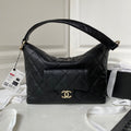 CHANEL HOBO 28CM BLACK LAMBSKIN GOLD HARDWARE