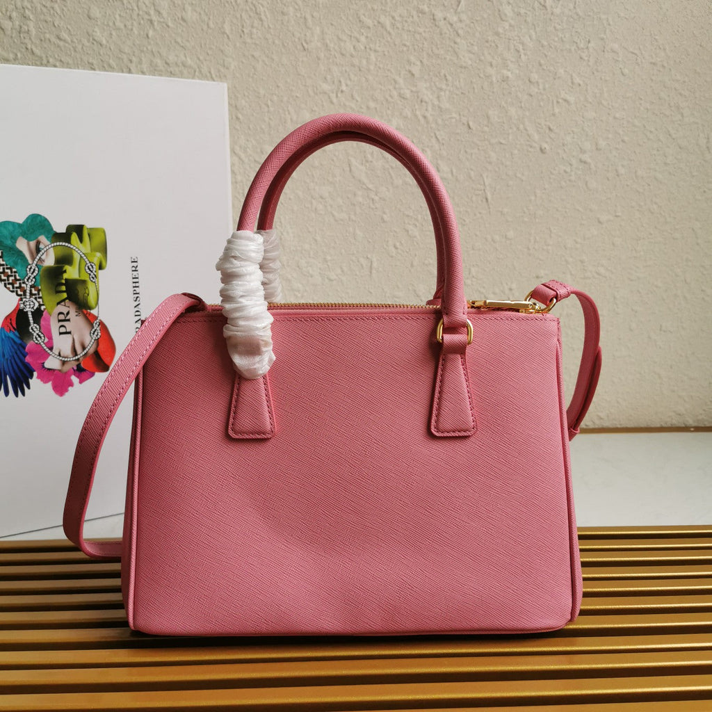 PRADA MEDIUM GALLERIA 28 PINK SAFFIANO LEATHER