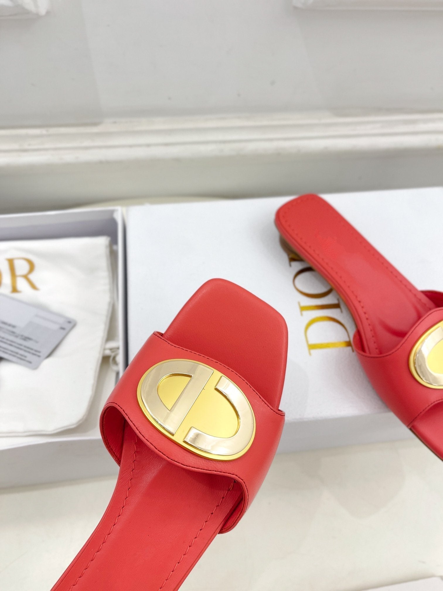DIOR CD FOREVER HEELED 1.5CM RED