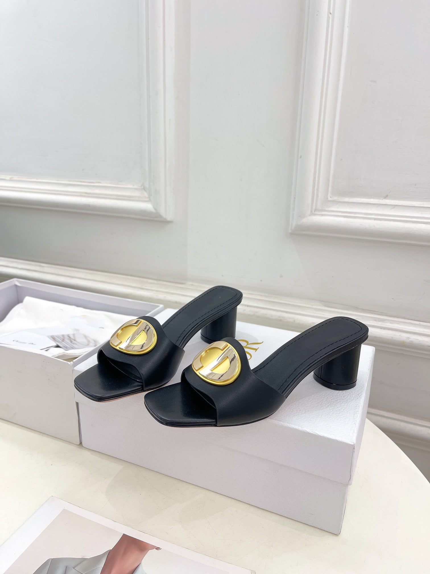 DIOR CD FOREVER HEELED 5CM BLACK