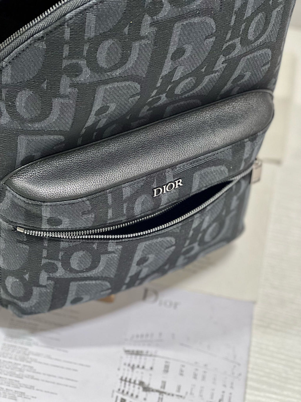 DIOR RIDER BACKPACK BLACK OBLIQUE JACQUARD