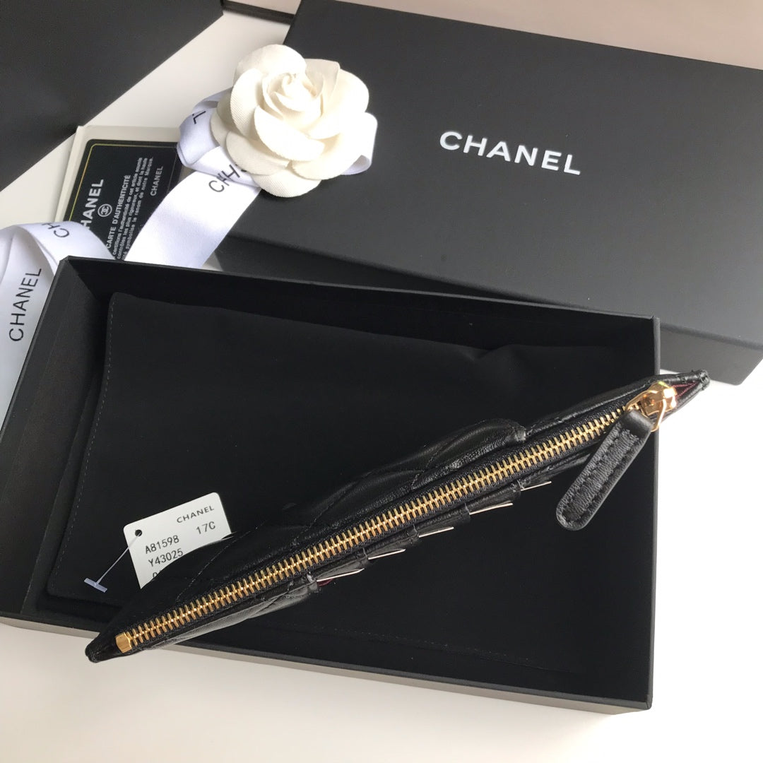 CHANEL MOBILE PURSE 19.5 BLACK GRAINED CALFSKIN GOLD ICON