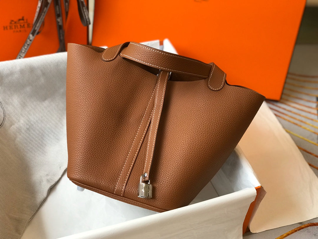 HERMES picotin lock 22 tan togo shw