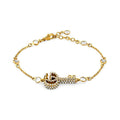 18K Double Gucci Crystal Key Bracelet