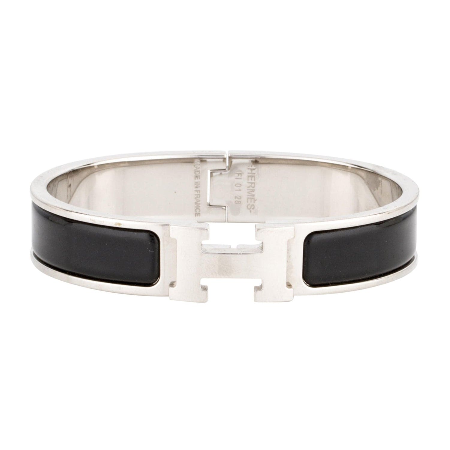 18K Clic Hermes Black Bracelet