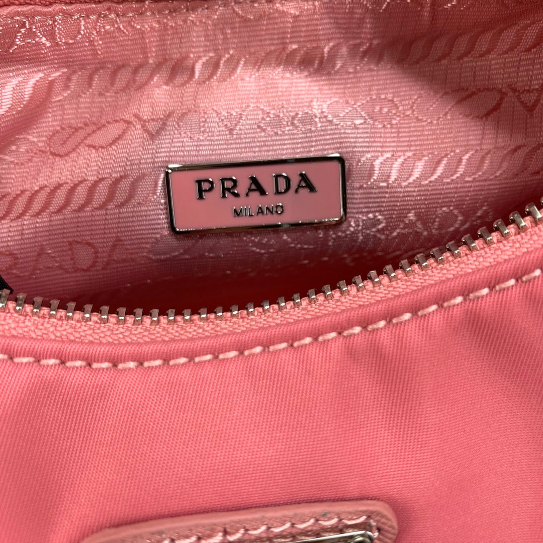 PRADA HOBO 22 BAG IN RK PINK RE-NYLON