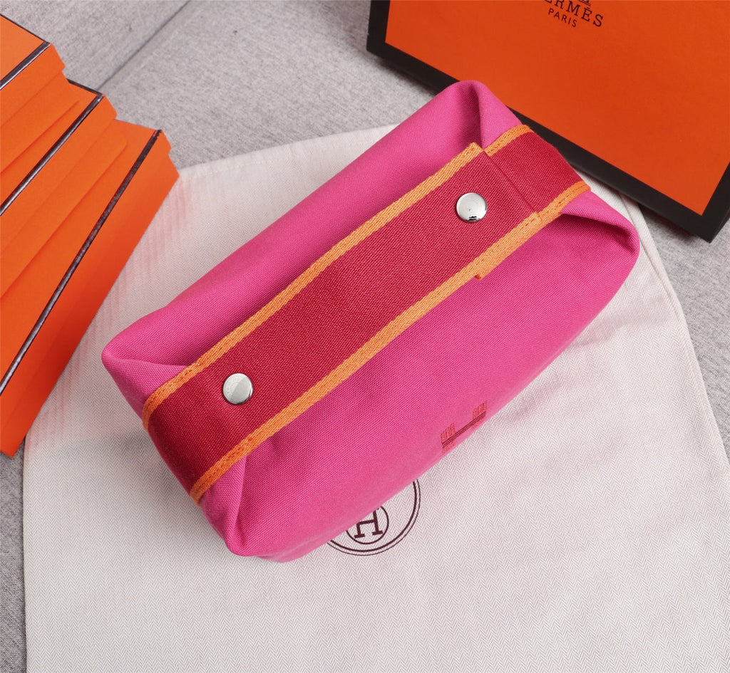 HERMES BRIDE-A-BRAC 21 DEEP PINK CANVAS