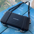 DIOR RIMOWA 20 CASE BAG IN BLACK ALUMINUM MAGNESIUM