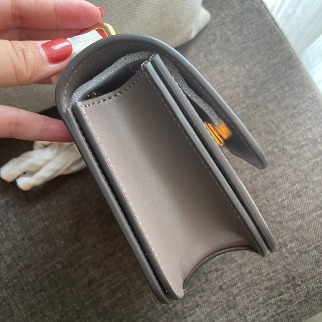 CELINE TRIOMPHE BOX 18 CALFSKIN GREY