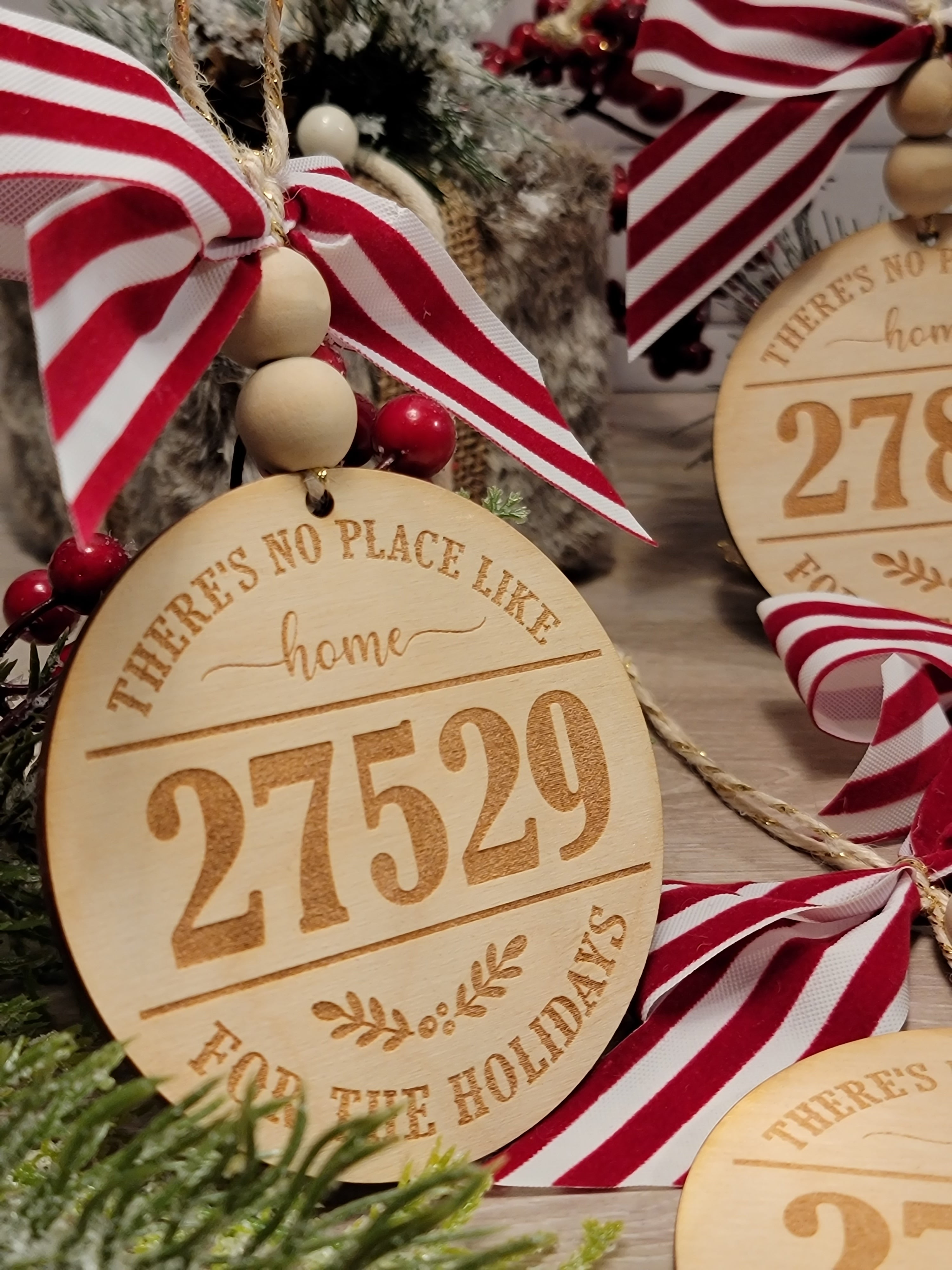 No Place Like Home Zipcode neighbor ornament,  ornament, wooden ornament, funny ornaments, gifts ornaments