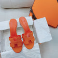HERMES 0asis Sandal Epsom Calfskin Orange