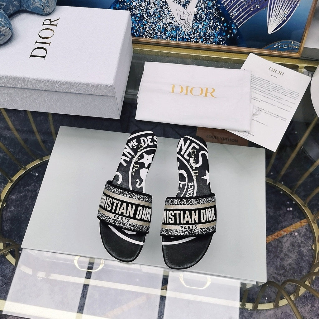 DIOR CD Mule Dway Slide 10mm Multi-motifs Style 30
