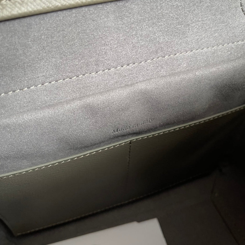 CELINE FISH BAG 24 GREY LEATHER