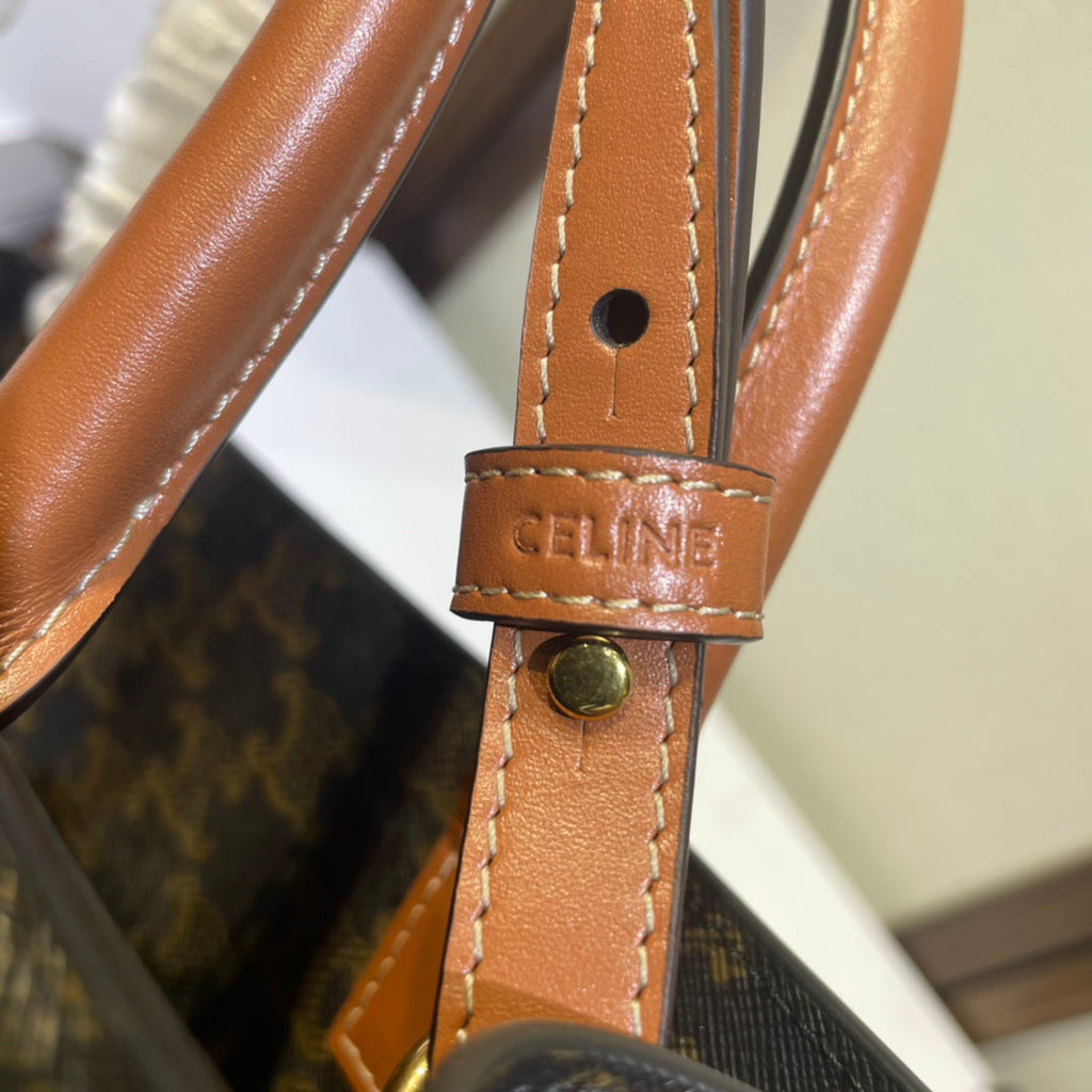 CELINE TRIOMPHE  32 BLUE IN PATTERN CALFSKIN