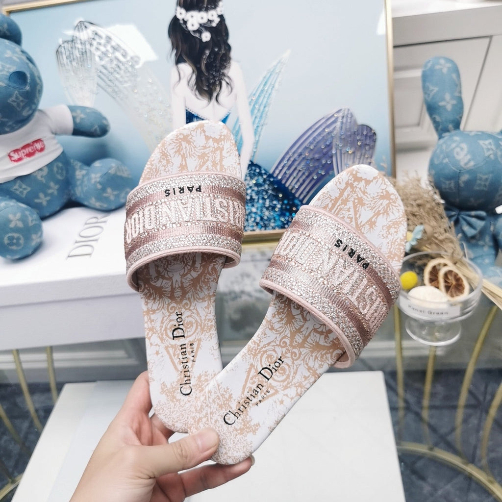DIOR CD Mule Dway Slide 10mm Multi-motifs Style 16