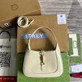 GUCCI JACKIE SMALL 28 SHOULDER BAG IN WHITE CALFSKIN