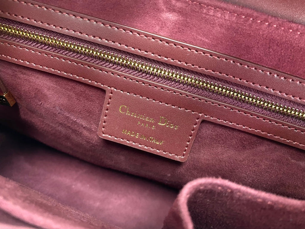 DIOR PARISIENNE 30 HANDBAG IN MULBERRY PURPLE SMOOTH CALFSKIN