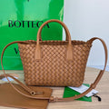 BOTTEGA VENETA MINI CABAT 20 IN BRONZE BROWN LAMBSKIN
