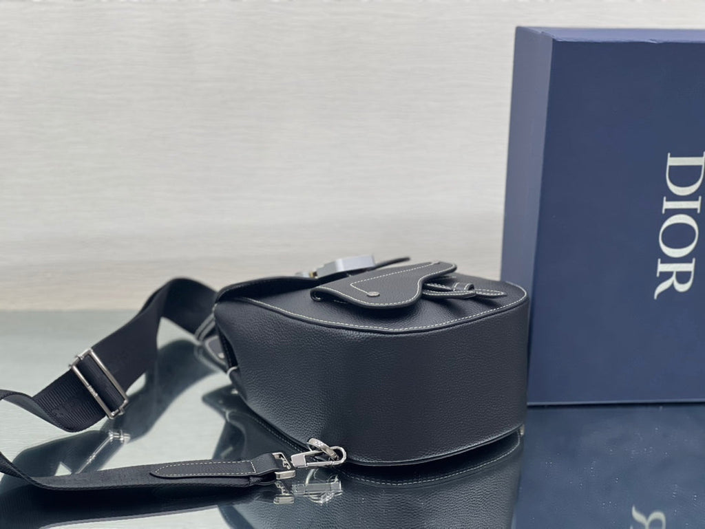 DIOR GALLOP SLING BAG 27 IN BLACK CALFSKIN