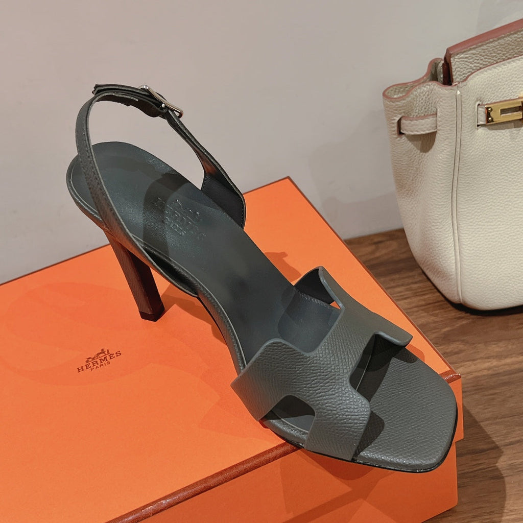 HERMES SLINGBACK SANDAL ETERNITE 105 FOSSIL LAMBSKIN