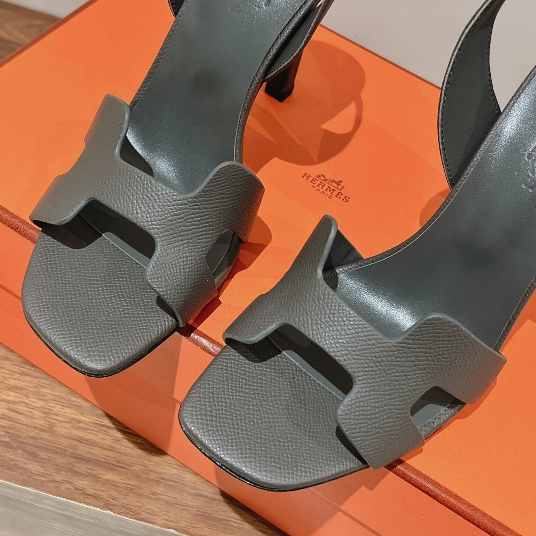 HERMES SLINGBACK SANDAL ETERNITE 105 FOSSIL LAMBSKIN