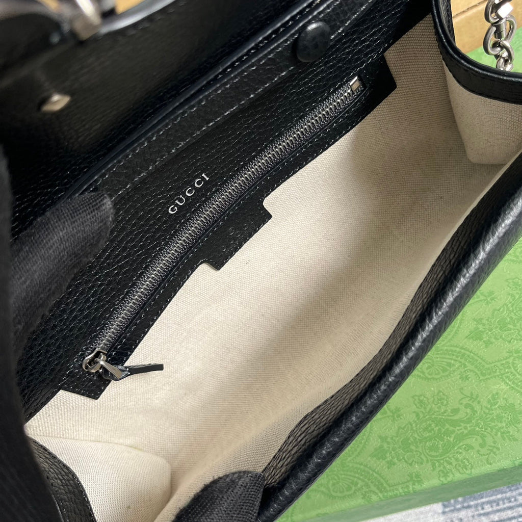 GUCCI DIONYSUS SMALL 25 BAG IN BLACK CALFSKIN