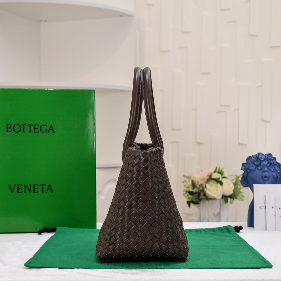 BOTTEGA VENETA Large Cabat 45cm Chocolate Lambskin Ghw