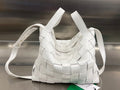BOTTEGA VENETA MEDIUM 28 CASSETTE WHITE LAMBSKIN