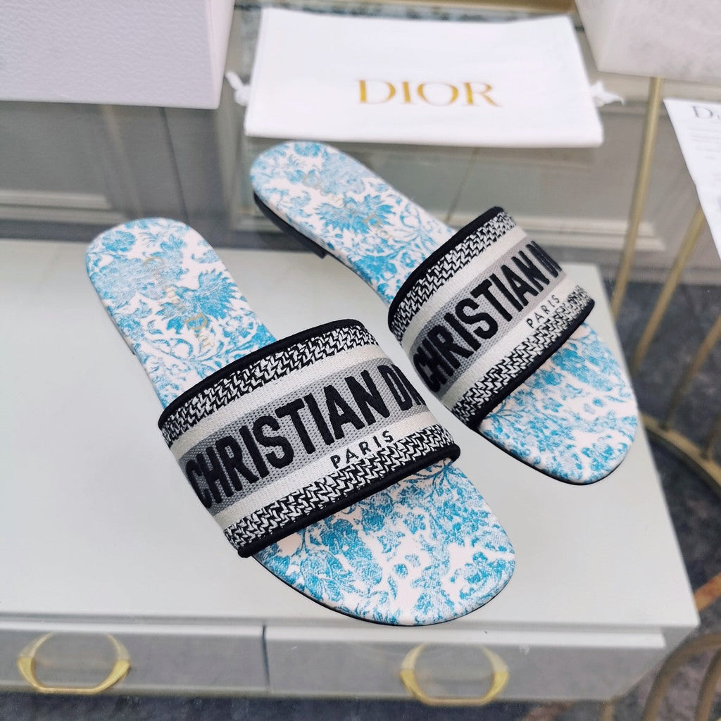DIOR CD Mule Dway Slide 10mm Multi-motifs Style 74
