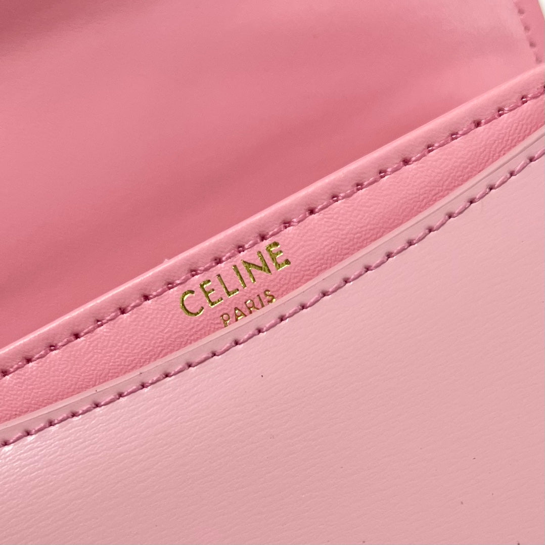 CELINE BESACE TRIPHOME 17 CALFSKIN PINK PASTEL