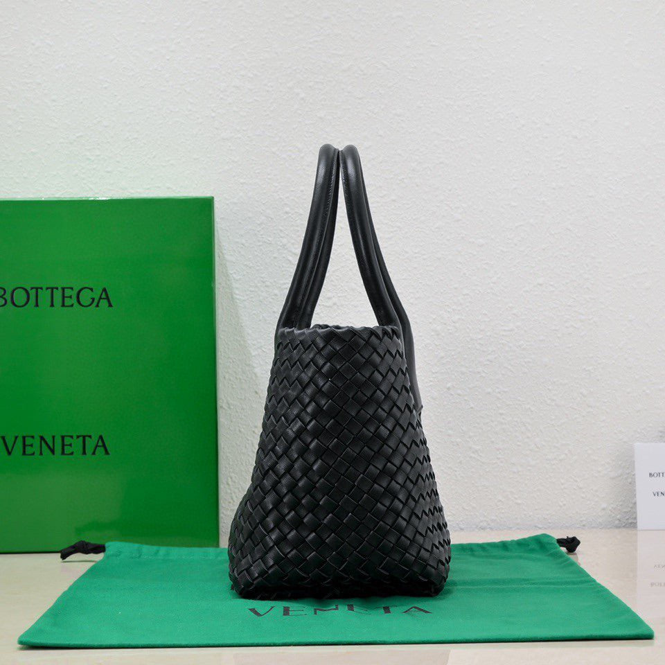 BOTTEGA VENETA Large Cabat 45cm Black Lambskin Ghw